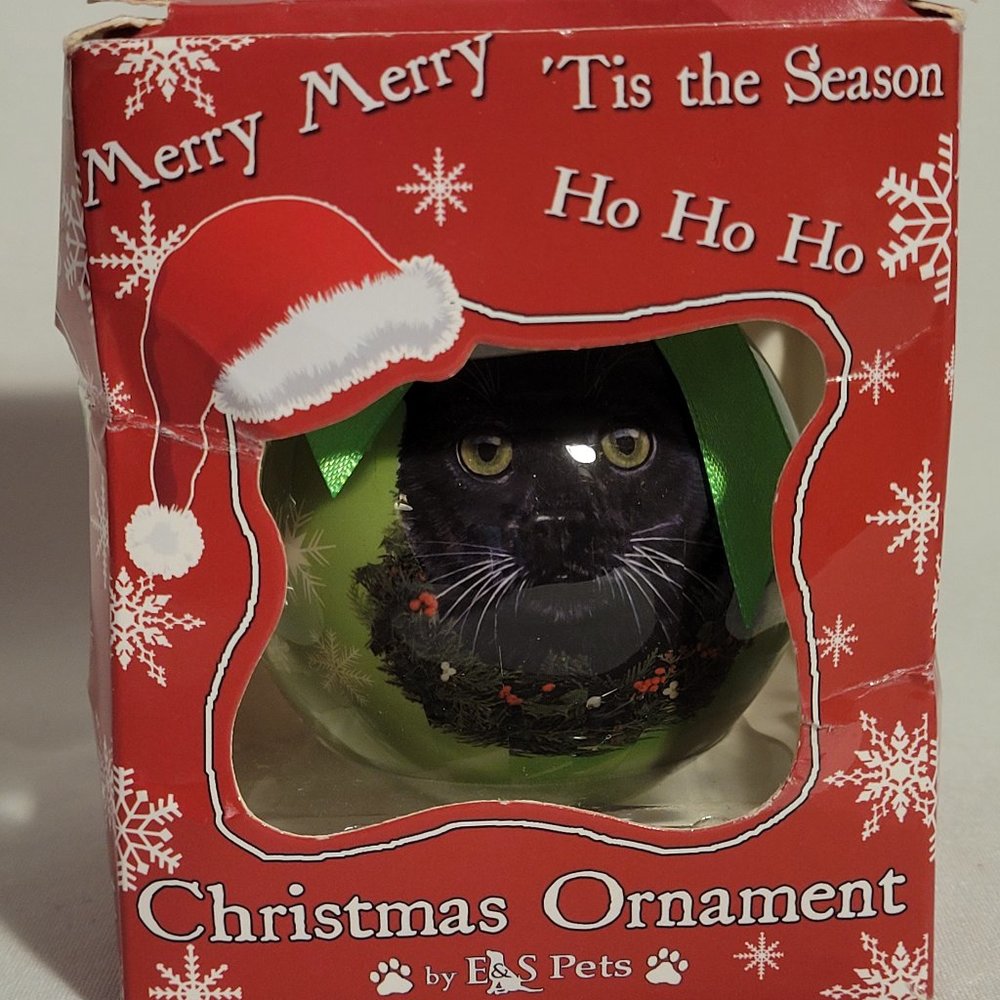 E&S Imports Pets Black Cat Ornament
